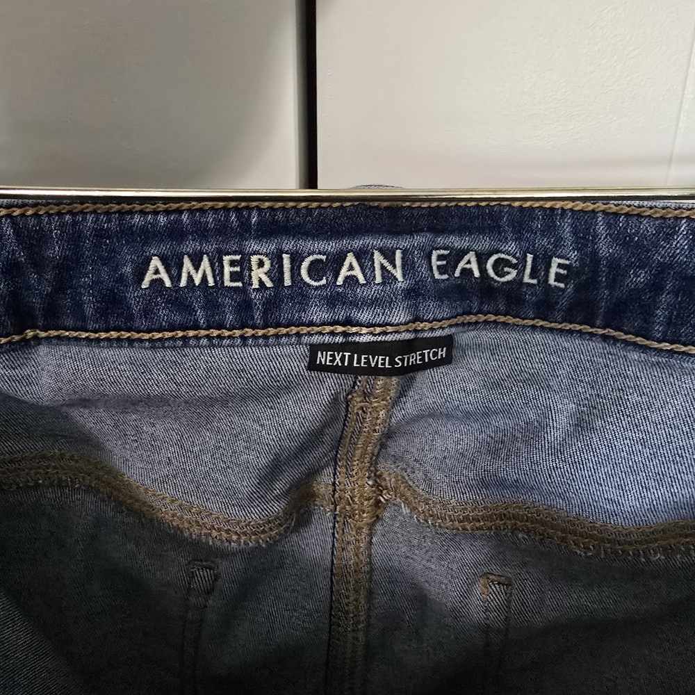 American Eagle Outfitters Blue High Rise Jeggings 18 Short - Picture 4 of 6
